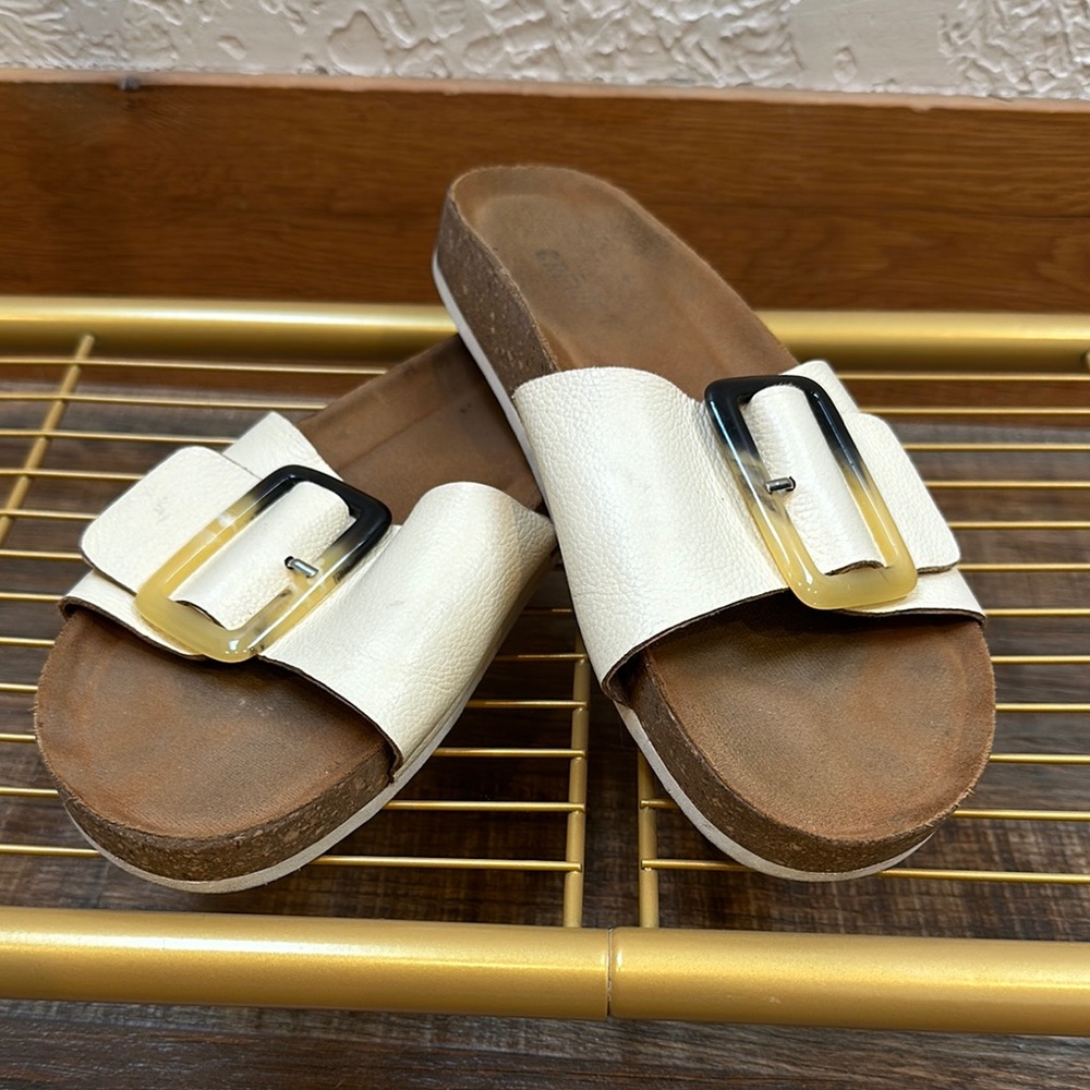 Women's White Slide Sandals